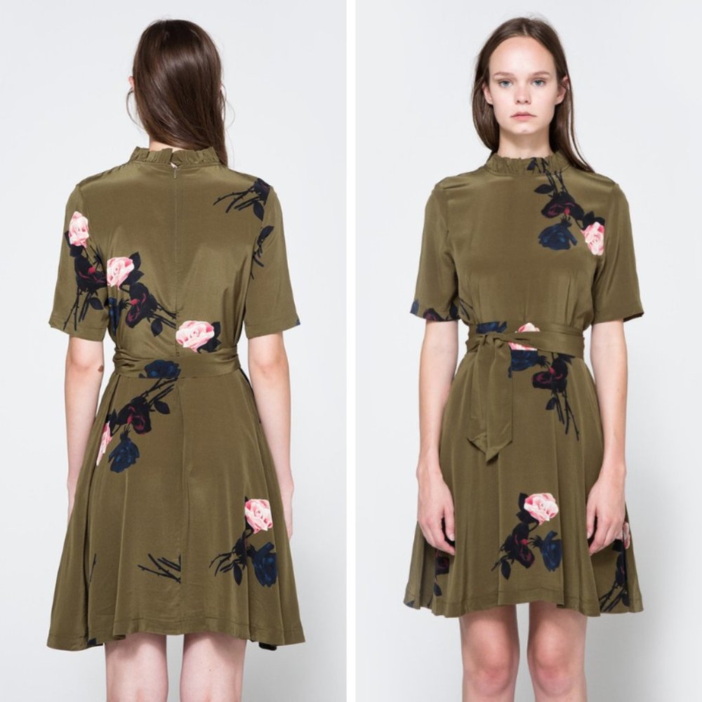 Ganni Donaldson Silk Mini Dress